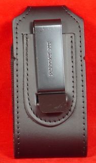 ThunderBolt HTC Black Leather Duty Gear Belt Clip On Phone Pouch Case