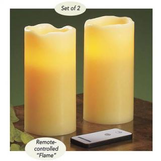   Everlasting Glow 6 Flameless Remote Control Pillar Candles NEW WHITE