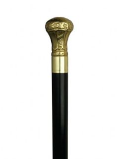 Harvy Cane Regal Brass Knob Walking Stick Cane New