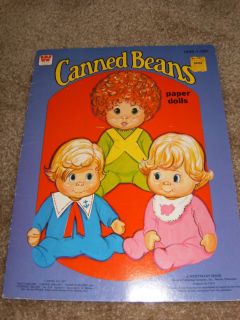 Canned Beans Paper Doll Book Uncut 1977 Whitman Mattel Doll Vintage 