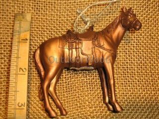 Cannon Falls Bronze Horse Head Turned w Saddle Ornament