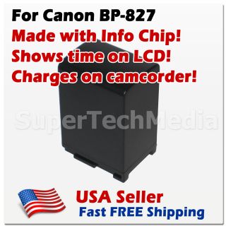 BRAND NEW Replacement Li on Battery For CANON BP 827 (Extended Version 