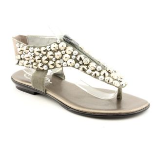 Callisto Studded Womens Size 6 Gray Regular Suede Gladiator Sandals 