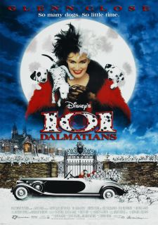 101 Dalmatians Movie Poster 2 Sided Original 27x40