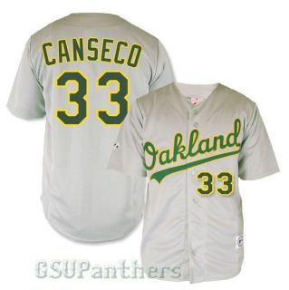 Jose Canseco Oakland Athletics As Grey Road Replica Sewn Jersey Size 