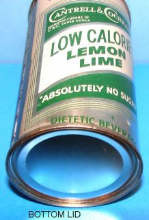 Cantrell Cochrane Low Calorie Lemon Lime Flat Top Soda Can 1962 NY NY 