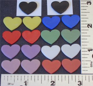Wasser Glass Pack of 3 4 Mixed Hearts 9 Colors 90 COE