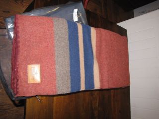 Pendleton Camp Blanket Wool New with Tag Red Heather