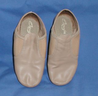 Capezio Dance Jazz Split Sole Leather Shoes Boot Ballet Tan 12 Child 