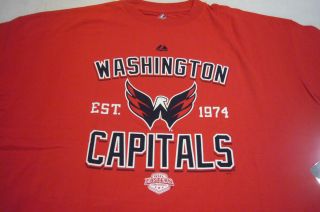   Majestic NHL Washington Capitals Hockey Jersey Shirt Plus Size