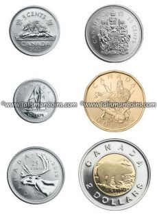 Canada 2013 6 Coin Specimen Set with Blue Winged Teal Duck Loonie $1 
