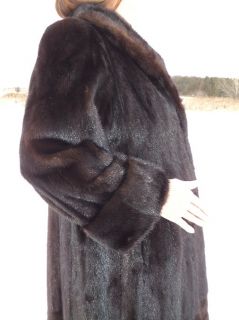   Fur Coat Stunning Scallop Swing Elegant L RARE Natural Longer