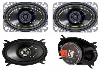 Kicker Car Audio KS46 DS460 Coaxial 4x6 4 x 6 Speaker 2 Pair Package 
