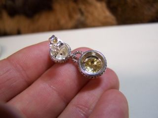   Candela Trbol 18kt Gold Sterling Diamond Dangle Earrings New