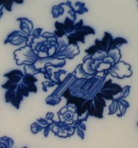 Antique Flow Blue Candia Cauldon 9 Luncheon Plate