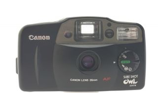 Canon AF Sure Shot Owl Date 35mm Film Camera Used EXC