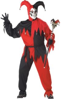 Adult Mens Costume Evil Court Jester Outfit Plus Size