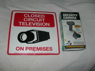   Camera Survailance Motion Detector Closed Circuit TV Sign