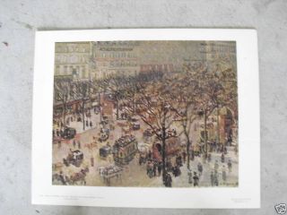 Vintage Camille Pissarro Print Boulevard Des Italiens