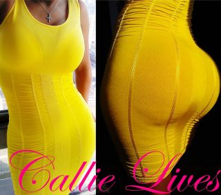    Stretch Wiggle Fit Bodycon BANDAGE Tank Dress CallieLives 4 6 8 S M
