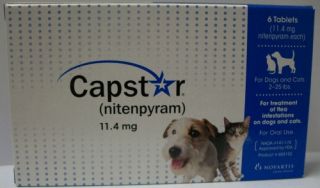 Capstar 6 Tablets Blue 11 4 MG for Dogs Cats 2 25lbs  