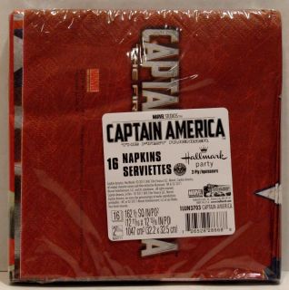 Sixteen (16) Captain America The First Avenger beverage napkins