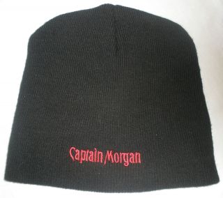 Captain Morgan Black Knit Ski Cap Hat One Size