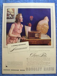  Vintage 1940 Crosley Radios Ad