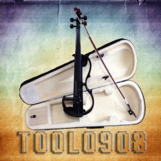   Electric Violin Power Sound Ebony Violin Pegs Fingerboard W/Case II