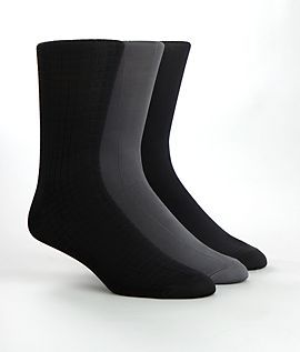 Calvin Klein Mens Mid Calf Microfiber Dress Socks 3 Pack Hosiery 