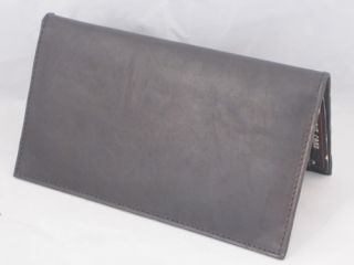 CREDIT CARD HOLDER TALL WALLET GENUINE LEATHER BLACK NEW HOLDS 18 