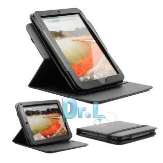  LEATHER 360 ROTATE STAND CASE SCREEN PROTECTOR STYLUS FOR HP TOUCHPAD