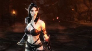 female Dark Elf character from Kingdoms of Amalur Reckoning