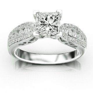 54 Carat GIA Certified Princess Cut / Shape Pave And Channel Set 