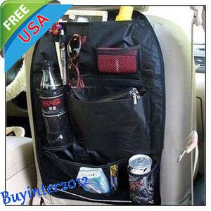 New Car Back Seat Organizer Storage Bag Multi Pocket Black