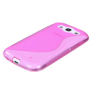 Hot Pink(S Shape) Candy Skin Cover For SAMSUNG Galaxy S 3/III/GS3
