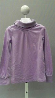 Basic Editions Girls 4 5 Cotton Turtleneck Sweater Light Purple Solid 
