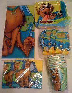 Scooby Doo Birthday Party Supplies for 16 RARE