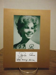 Sue ane Langdon Autograph Gorgeous Display Signed Signature COA 