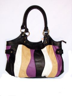 candice black multi color purse handbag tote nwt