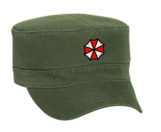   Corporation Embroidered Military Style Cap Hat Olive Green