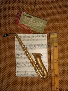 Cannon Falls Band Saxophone w Sheet Music Ornament