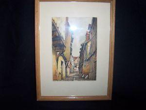 Original Barday Signed Pen Ink Water Color