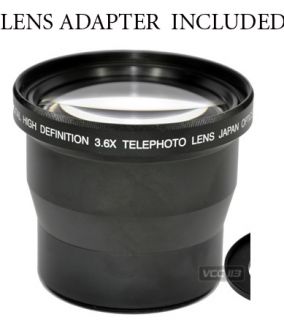 HD 3 6X Telephoto Lens for Canon PowerShot A570 A590 Is