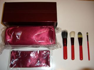Mac Adoring Carmine 4 Face Brushes Set Red 187SE 190SE 168SE 194SE 