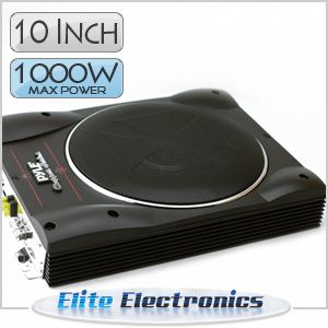   PLBASS10 10 SLIM PROFILE 1000W MAX AMPLIFIED POWERED SUBWOOFER CAR SUB