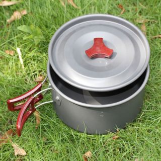   Hard Oxidation Portable Camping Cooking Cookware Foldable Pot Pan New