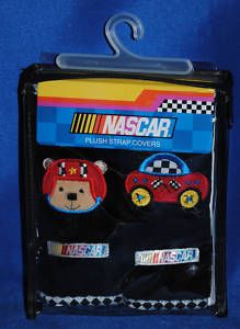 NASCAR Baby Plush Strap Covers for Car Seat Carrier Stroller Race Car 