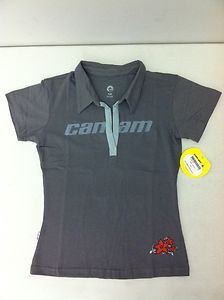 Can Am Spyder Motorcycle Hugger Polo Short Sleeve Shirt Womens Ladies 