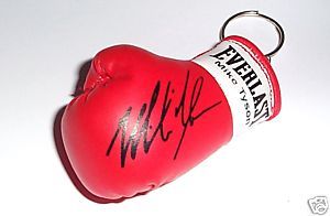 Autographed Mini Boxing Glove Keyring Mike Tyson